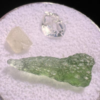 Moldavite, Phenakite, & Herkimer Diamond #123-Moldavite Life