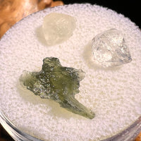 Moldavite, Phenakite, & Herkimer Diamond #125-Moldavite Life