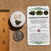 Moldavite, Phenakite, & Herkimer Diamond #126-Moldavite Life