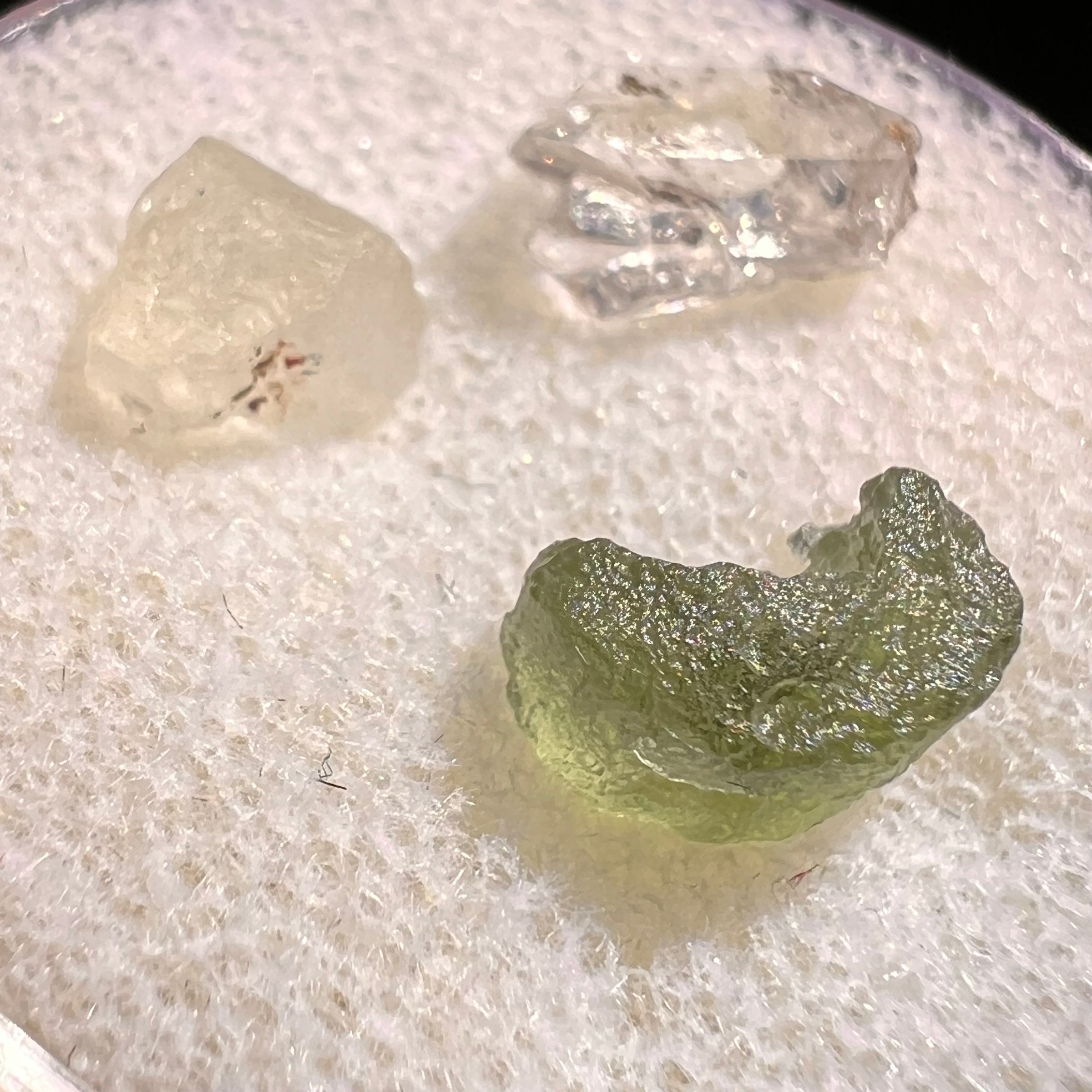 Moldavite, Phenakite, & Herkimer Diamond #127-Moldavite Life