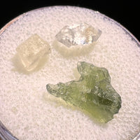 Moldavite, Phenakite, & Herkimer Diamond #130-Moldavite Life