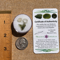 Moldavite, Phenakite, & Herkimer Diamond #130-Moldavite Life
