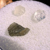 Moldavite, Phenakite, & Herkimer Diamond #132-Moldavite Life