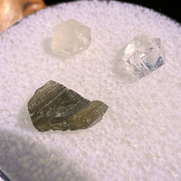 Moldavite, Phenakite, & Herkimer Diamond #132-Moldavite Life