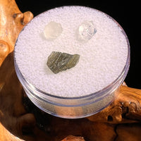 Moldavite, Phenakite, & Herkimer Diamond #132-Moldavite Life