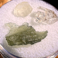 Moldavite, Phenakite, & Herkimer Diamond #134-Moldavite Life