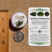 Moldavite, Phenakite, & Herkimer Diamond #134-Moldavite Life