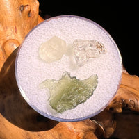 Moldavite, Phenakite, & Herkimer Diamond #134-Moldavite Life