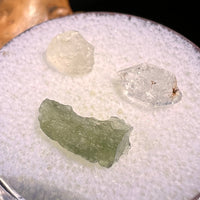 Moldavite, Phenakite, & Herkimer Diamond #137-Moldavite Life