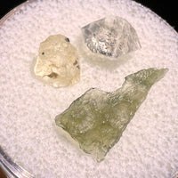 Moldavite, Phenakite, & Herkimer Diamond #138-Moldavite Life