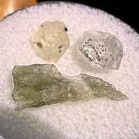Moldavite, Phenakite, & Herkimer Diamond #138-Moldavite Life