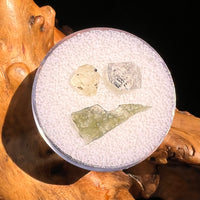 Moldavite, Phenakite, & Herkimer Diamond #138-Moldavite Life