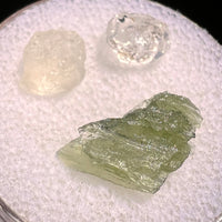Moldavite, Phenakite, & Herkimer Diamond #139-Moldavite Life