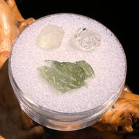 Moldavite, Phenakite, & Herkimer Diamond #139-Moldavite Life