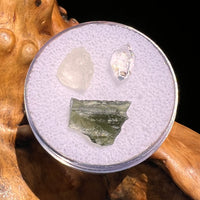 Moldavite, Phenakite, & Herkimer Diamond #49-Moldavite Life