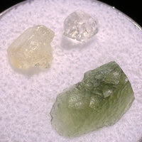 Moldavite, Phenakite, & Herkimer Diamond #51-Moldavite Life