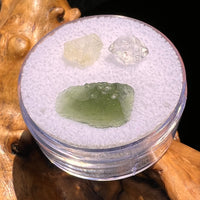 Moldavite, Phenakite, & Herkimer Diamond #51-Moldavite Life