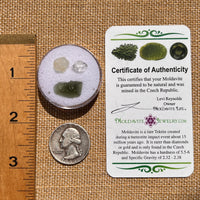 Moldavite, Phenakite, & Herkimer Diamond #51-Moldavite Life
