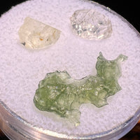 Moldavite, Phenakite, & Herkimer Diamond #52-Moldavite Life