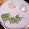 Moldavite, Phenakite, & Herkimer Diamond #52-Moldavite Life