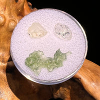 Moldavite, Phenakite, & Herkimer Diamond #52-Moldavite Life