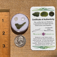 Moldavite, Phenakite, & Herkimer Diamond #53-Moldavite Life