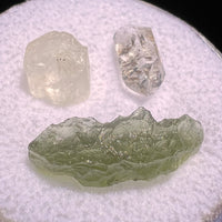 Moldavite, Phenakite, & Herkimer Diamond #57-Moldavite Life