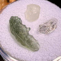 Moldavite, Phenakite, & Herkimer Diamond #57-Moldavite Life