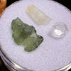 Moldavite, Phenakite, & Herkimer Diamond #58-Moldavite Life
