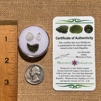 Moldavite, Phenakite, & Herkimer Diamond #59-Moldavite Life