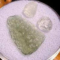 Moldavite, Phenakite, & Herkimer Diamond #61-Moldavite Life
