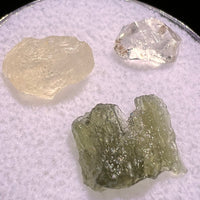 Moldavite, Phenakite, & Herkimer Diamond #62-Moldavite Life