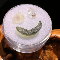 Moldavite, Phenakite, & Herkimer Diamond #64-Moldavite Life