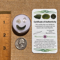 Moldavite, Phenakite, & Herkimer Diamond #64-Moldavite Life