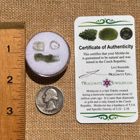Moldavite, Phenakite, & Herkimer Diamond #65-Moldavite Life