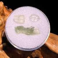 Moldavite, Phenakite, & Herkimer Diamond #65-Moldavite Life