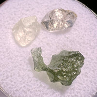 Moldavite, Phenakite, & Herkimer Diamond #66-Moldavite Life