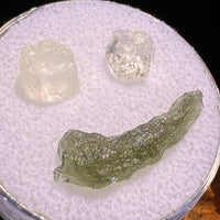 Moldavite, Phenakite, & Herkimer Diamond #67-Moldavite Life