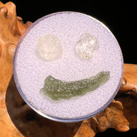 Moldavite, Phenakite, & Herkimer Diamond #67-Moldavite Life