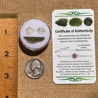 Moldavite, Phenakite, & Herkimer Diamond #68-Moldavite Life