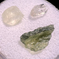 Moldavite, Phenakite, & Herkimer Diamond #69-Moldavite Life