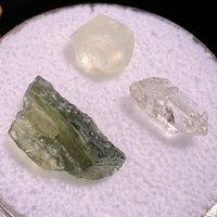 Moldavite, Phenakite, & Herkimer Diamond #69-Moldavite Life