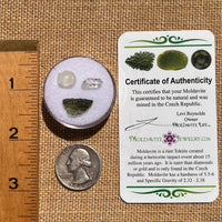 Moldavite, Phenakite, & Herkimer Diamond #69-Moldavite Life