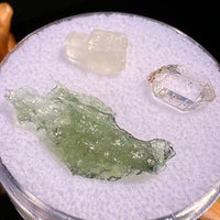 Moldavite, Phenakite, & Herkimer Diamond #71-Moldavite Life
