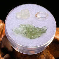 Moldavite, Phenakite, & Herkimer Diamond #71-Moldavite Life