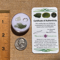 Moldavite, Phenakite, & Herkimer Diamond #71-Moldavite Life