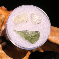 Moldavite, Phenakite, & Herkimer Diamond #73-Moldavite Life