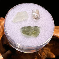 Moldavite, Phenakite, & Herkimer Diamond #74-Moldavite Life