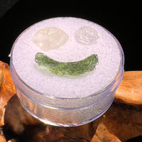 Moldavite, Phenakite, & Herkimer Diamond #75-Moldavite Life