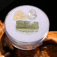Moldavite, Phenakite, & Herkimer Diamond #77-Moldavite Life